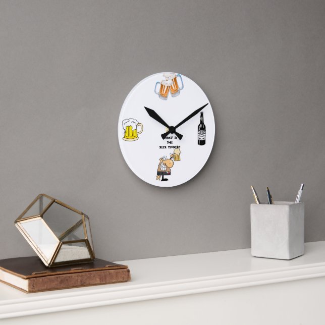 Horloge Ronde "Voici la bière !" (Bureau)