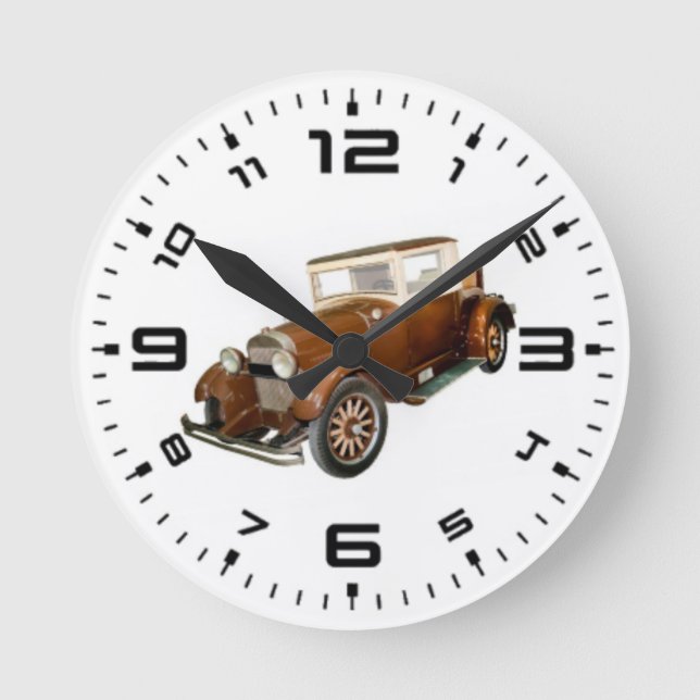 Horloge Ronde Voiture Vintage (Recto)