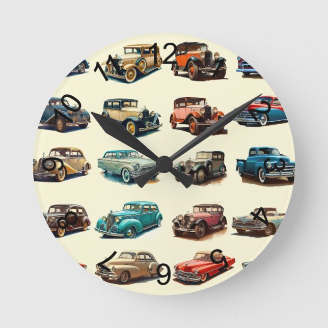 Horloge Ronde Voitures (Recto)