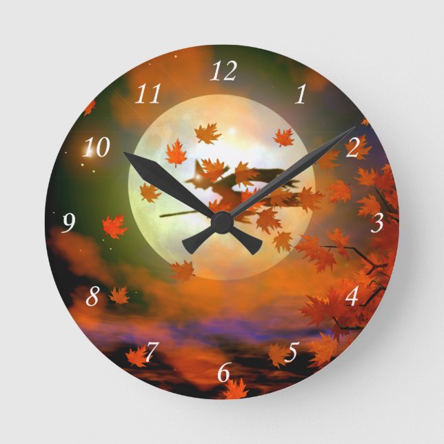 Horloge Ronde Vol Halloween Witch (Recto)