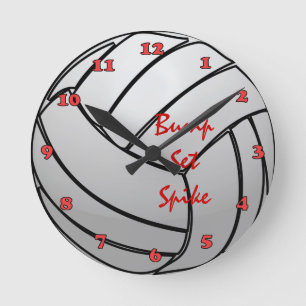 Horloge Ronde Volleyball réglé de transitoire de bosse avec de
