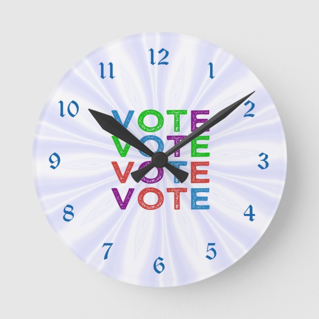Horloge Ronde VOTE multicolore (Recto)