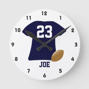 Horloge Ronde Votre chemise du football avec la boule