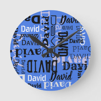 Horloge Ronde VOTRE NOM Circulaire d'horloge murale personnalisa