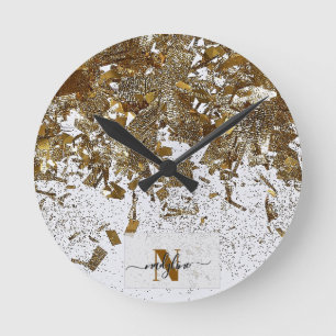 Horloge Ronde Votre nom et initiale personnalisent