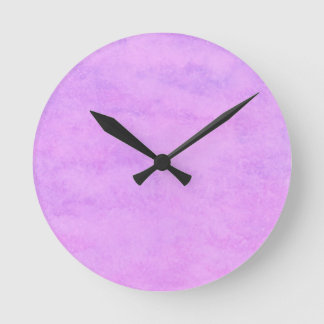 Horloge Ronde votre texte rose violet fond arrière
