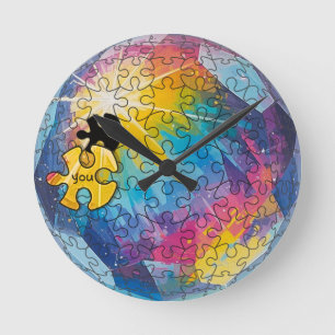 Horloge Ronde Vous complétez le tableau - Tout le monde est à sa