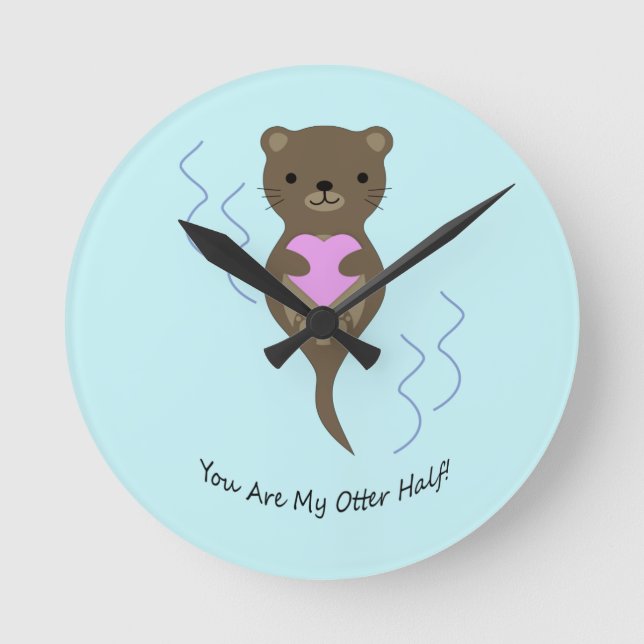 Horloge Ronde Vous êtes la moitié de mon Otter (Recto)