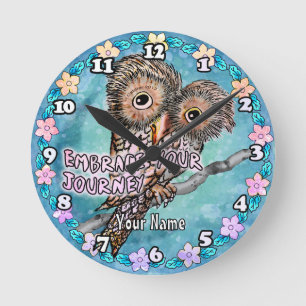 Horloge Ronde Voyage de hibou
