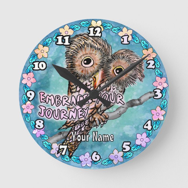 Horloge Ronde Voyage de hibou (Recto)
