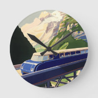 Voyage ferroviaire en Europe vintage