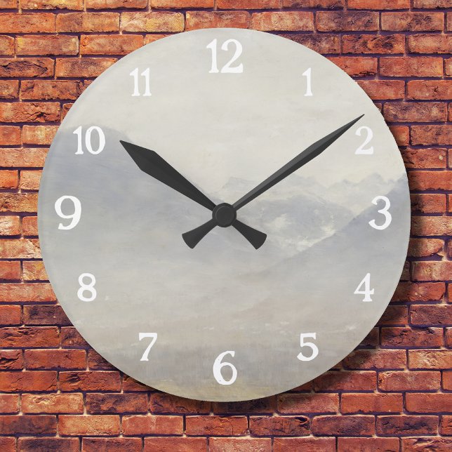 Horloge Ronde Vue de la vallée d'Ulten - Peinture intemporelle (Créateur téléchargé)