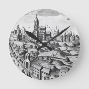 Horloge Ronde Vue de Prague montrant le palais impérial et