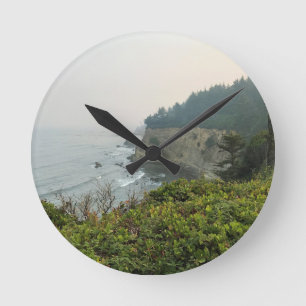Horloge Ronde Vue de Simpson Reef Overlook, Côte de l'Oregon