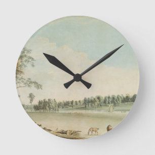 Horloge Ronde Vue du nord-ouest de loge de Wakefield dans