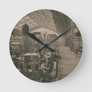 Horloge Ronde Vue intérieure du hall de machines, de "L'Album