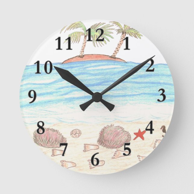 Horloge Ronde Wacky beach (Recto)