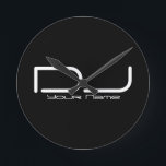 Horloge Ronde Wall Clock<br><div class="desc">Horloge murale pour DJs. Un cadeau parfait pour les DJ !</div>