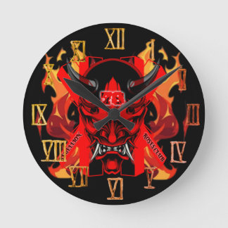 Horloge Ronde Wall Clock Evil Samurai