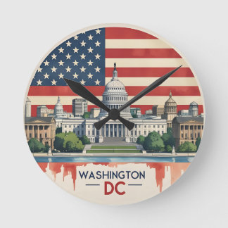 Horloge Ronde Washington DC Skyline