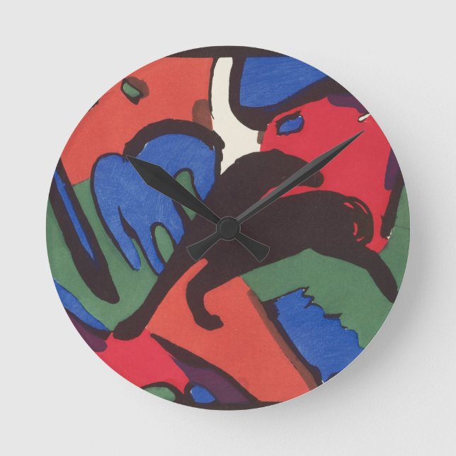 Horloge Ronde Wassily Kandinsky Franz Marc Blue Rider Peinture (Recto)