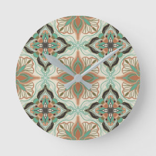 Horloge Ronde Watercolor Moroccan