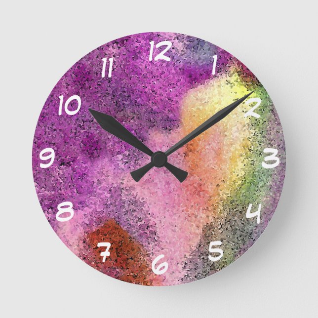 Horloge Ronde Watercolor painted rice paper (Recto)