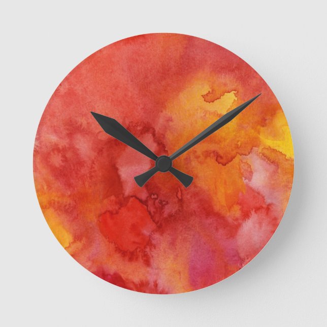 Horloge Ronde Watercolor painting background. (Recto)