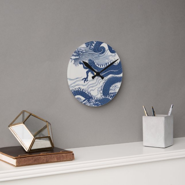 Horloge Ronde Waves of the dragon  (Bureau)