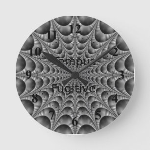 Horloge Ronde Web en noir et blanc
