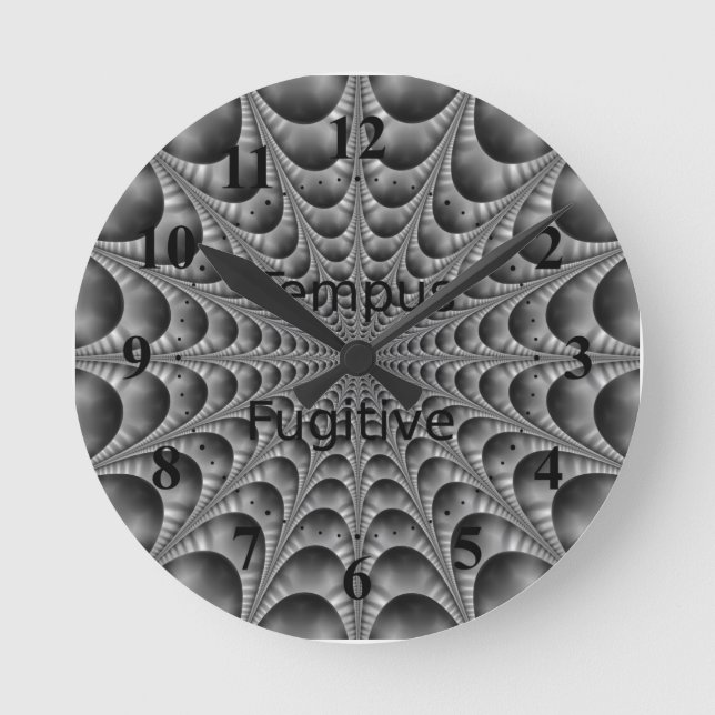 Horloge Ronde Web en noir et blanc (Recto)