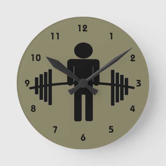 Horloge Ronde Weightlifting (Recto)