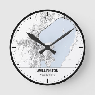 Horloge Ronde Wellington Clock City Line Art