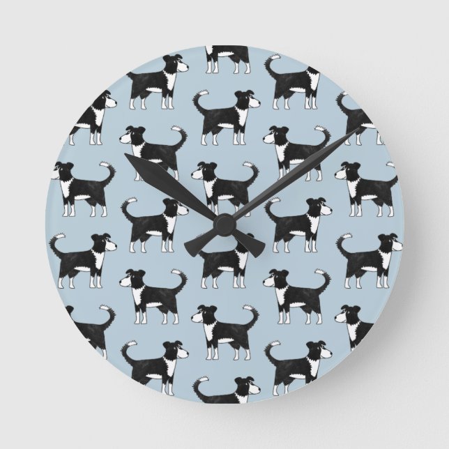 Horloge Ronde Welsh Border Collie Sheep Dog (Recto)