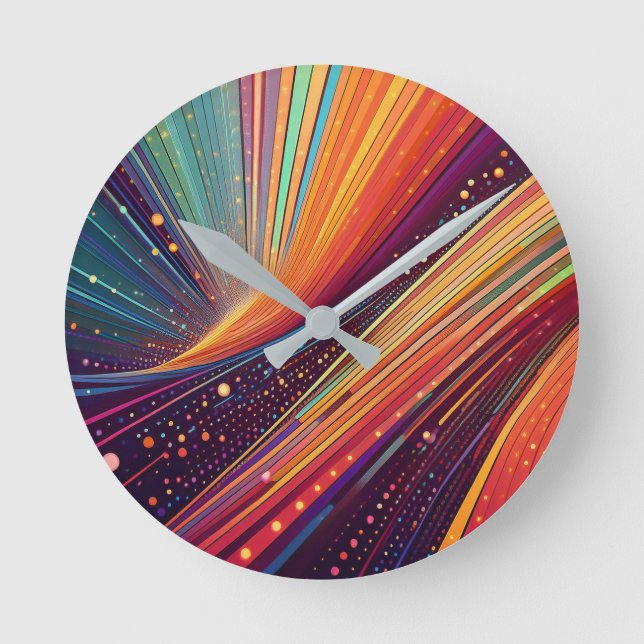 Horloge Ronde Whirlpool Abstrait (Recto)