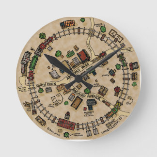 Horloge Ronde Whistlestop, Texas
