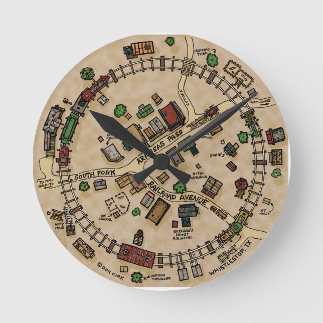 Horloge Ronde Whistlestop, Texas (Recto)