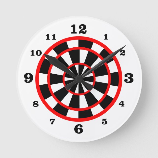 Horloge Ronde White Dartboard Look Numbered (Recto)