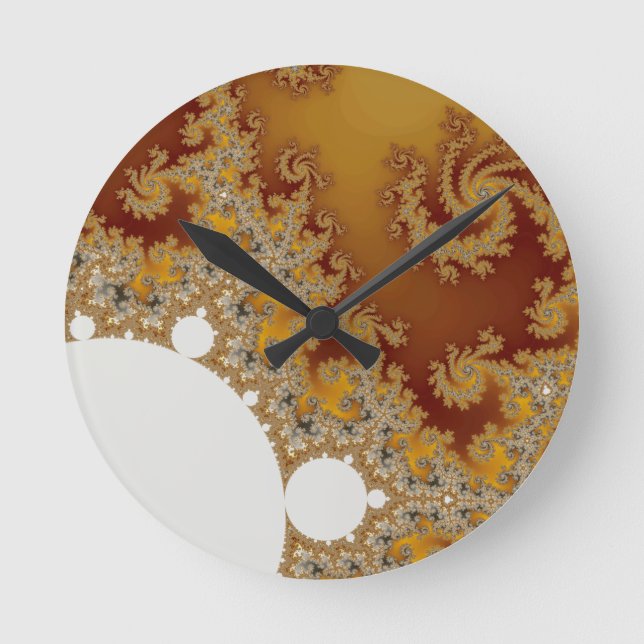 Horloge Ronde White Dragon - Fractal Art (Recto)