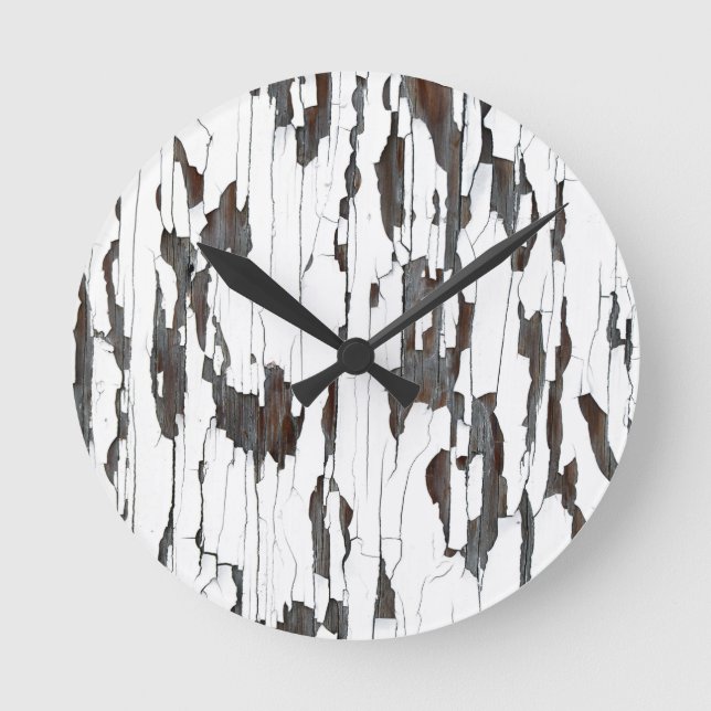 Horloge Ronde White Peeling Paint (Recto)