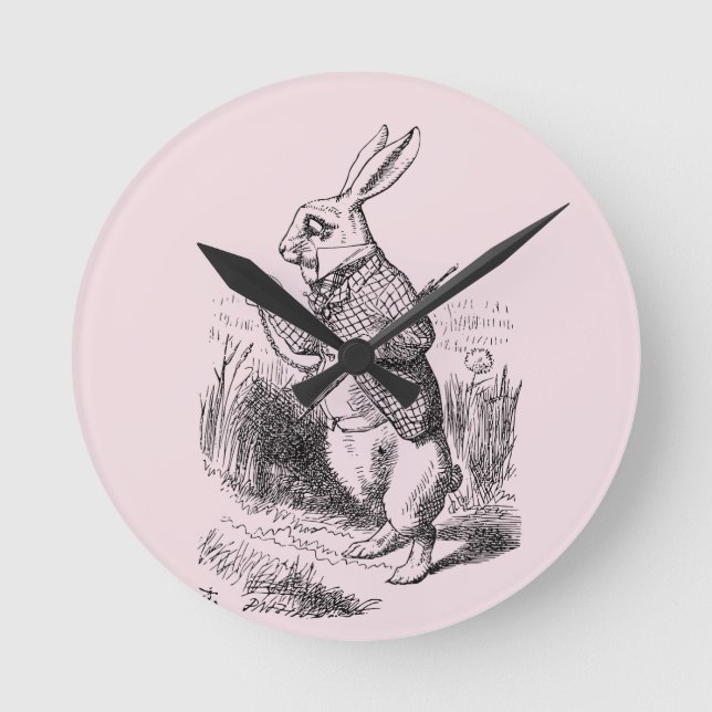Horloge Ronde White Rabbit_Alice au pays des merveilles (Recto)