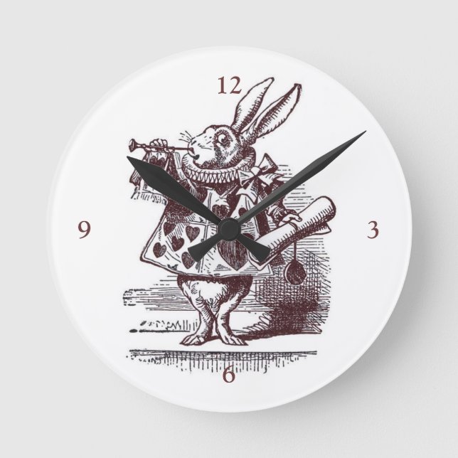 Horloge Ronde White Rabbit Wall (Recto)