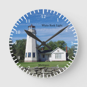 Horloge Ronde White Rock Light clock
