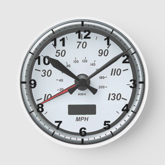 Horloge Ronde "White Speedometer" design wall clocks (Recto)
