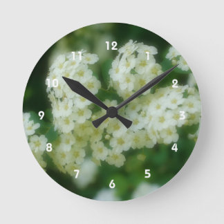 Horloge Ronde Wild White Rambling Roses Flower