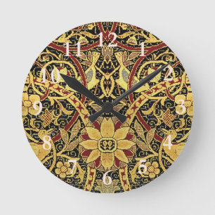 Horloge Ronde William Morris Bullerswood Tapisserie Faux