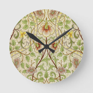 Horloge Ronde William Morris Daffodil Fond d'écran classique