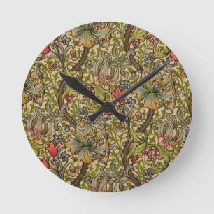 Horloge Ronde William Morris Golden Lily