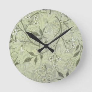 Horloge Ronde William Morris Jasmine Botanique Antique Vintage