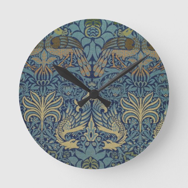 Horloge Ronde William Morris Peacock et Dragon (Recto)